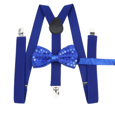 Seturi de bretele cu papion cu paiete strălucitoare unisex pentru bărbați, femei, petrecere, performanță pe scenă, cravată reglabilă, modă, leneș