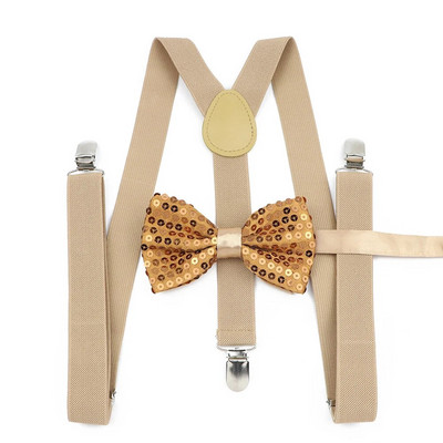 Seturi de bretele cu papion cu paiete strălucitoare unisex pentru bărbați, femei, petrecere, performanță pe scenă, cravată reglabilă, modă, leneș