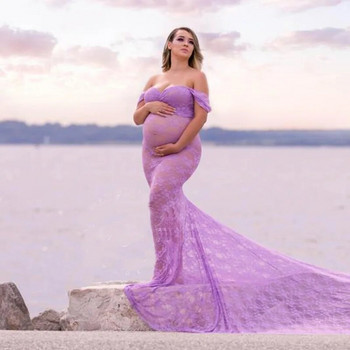 Нови секси рокли за бременни за фотосесия Дантелени макси рокли за бременни Дрехи за бременни жени Рокля за бременни Реквизит за фотография