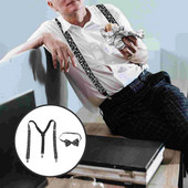 1 komplektas, kostiumas, peteliškė, vyriškų kelnių kelnaitės, muzikos užrašas, kelnaitės, kelnaitės