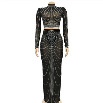 Set de rochii pentru ședință foto de maternitate, cristal, elastic, cu strasuri, buricul expus, ținută fotografică pentru sarcină, rochie decupată pentru femei