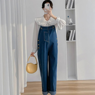 2023-as új terhességi ruha Laza Demin kismama farmer pántos nadrág terhes nadrág nadrág női farmer overall jumpsuit