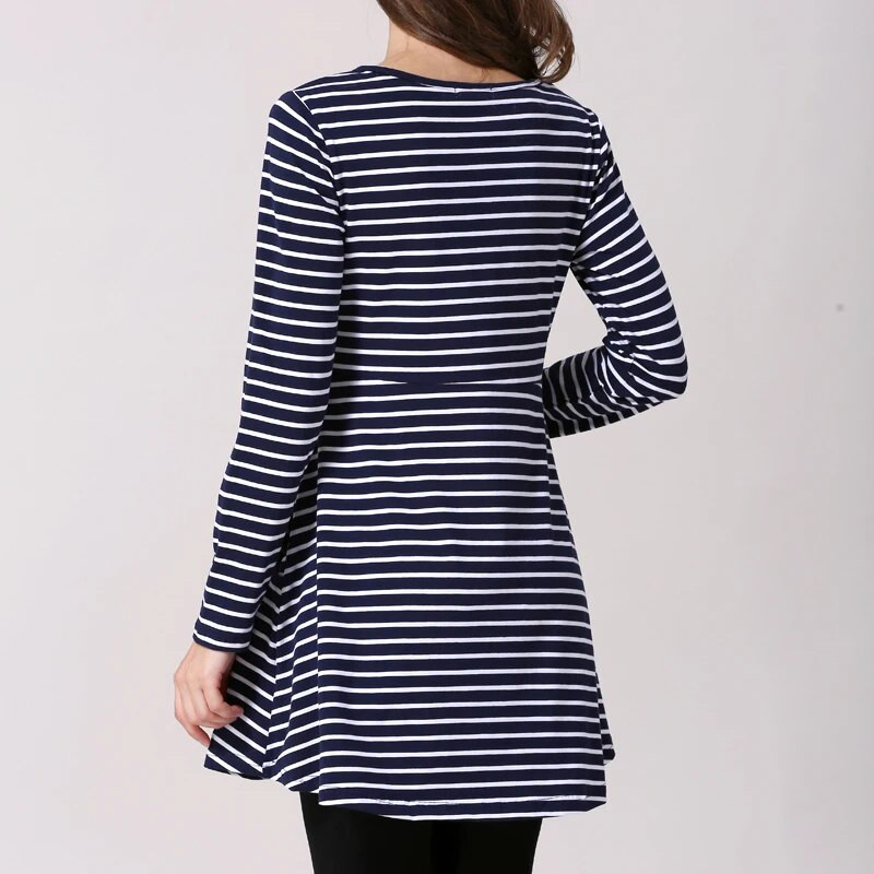 Jausmai Mamos Medvilniniai Pavasariniai Ilgi Motinystės Drabužiai Žindymui Topi krūtimi maitinantys palaidinukai nėščiosioms Motinystės marškinėliai