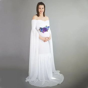 Ρούχα εγκυμοσύνης 2023 για έγκυες γυναίκες για φορέματα φωτογραφιών Κομψή φόρεμα φορέματα Matemity στολή