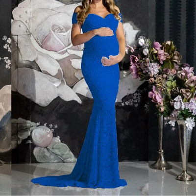 Rochie de maternitate pentru sedinta foto 2022 noua primavara eleganta din dantela fara maneci rochii lungi cu traseu pentru femei insarcinate haine de seara