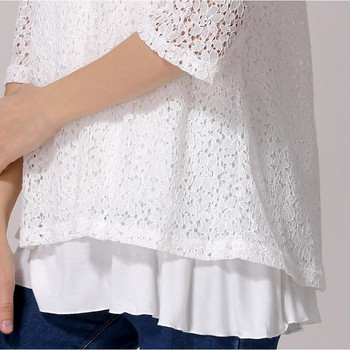Emotion Moms Νέα 3/4 μανίκια δαντέλα ρούχα εγκυμοσύνης Top μπλουζάκια θηλασμού εγκυμοσύνης για έγκυες γυναίκες μπλουζάκι εγκυμοσύνης