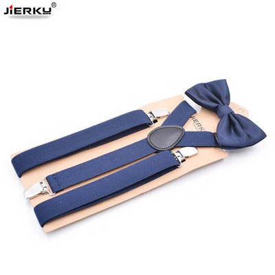 Bretele pentru bărbați cu papion 3 agrafe Set bretele bărbați vintage casual suspensorio pantaloni curea Cadoul tatălui/soțului