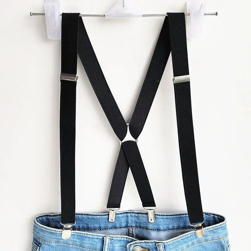 Μαύρα Ανδρικά Σετ παπιγιόν Ζαρτιέρες Υψηλής Ελαστικής Ζαρτιέρες Δυνατές 4 ζαρτιέρες Σετ λαιμόκοψη Σετ γραβάτα για ενήλικες γυναίκες LB002