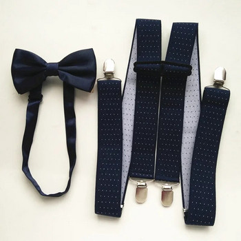 Мъжки комплекти вратовръзки с тиранти с принт на точки за жени, високоеластична каишка, H-образна форма, вратовръзка с тиранти, комплект за възрастни момчета LB066