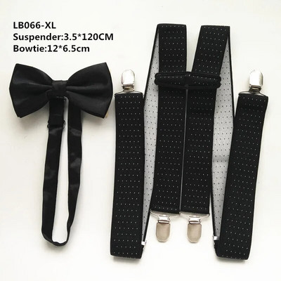 Setovi muških naramenica s leptir mašnama s ispisom točkica za žene Visoko elastični remen H oblika s naramenicama i kravatama za odrasle dječake LB066