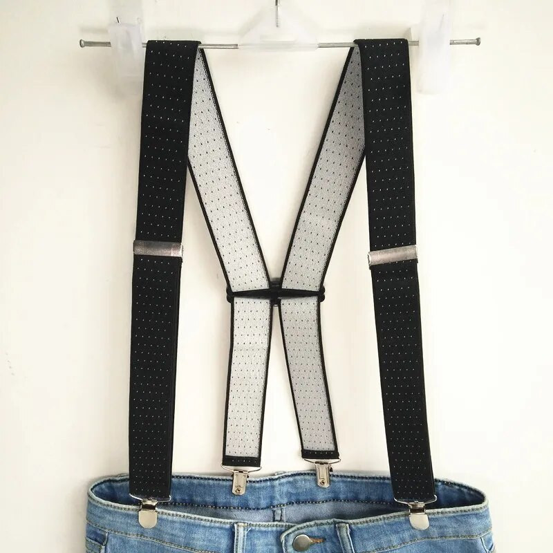 Setovi muških naramenica s leptir mašnama s ispisom točkica za žene Visoko elastični remen H oblika s naramenicama i kravatama za odrasle dječake LB066