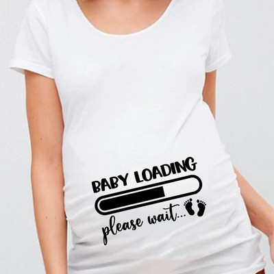 Női terhes póló It`s A Girl Baby Print terhes kismama pólók Vicces terhes nők nyári pólók terhes felsők