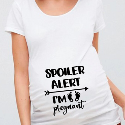 Női terhes póló It`s A Girl Baby Print terhes kismama pólók Vicces terhes nők nyári pólók terhes felsők