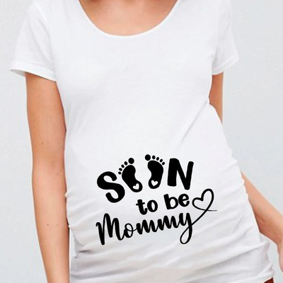 Női terhes póló It`s A Girl Baby Print terhes kismama pólók Vicces terhes nők nyári pólók terhes felsők