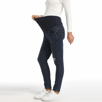 2024 Νέο παντελόνι μόδας για την άνοιξη καλοκαίρι τζιν εγκυμοσύνης ψηλόμεσο, στενό μολύβι παντελόνι, ρούχα για έγκυες γυναίκες Εγκυμοσύνη