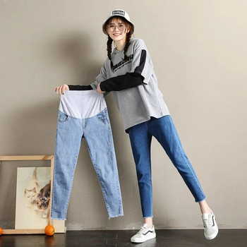Retro Loose Jeans Παντελόνι εγκυμοσύνης Gravidas Παντελόνι Ανοιξιάτικο Φθινόπωρο Stretch Τζιν Τζιν Παντελόνι εγκυμοσύνης για Έγκυες Ρούχα