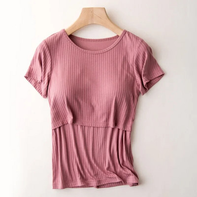 Tricou modal de vară pentru alăptare pentru femeile însărcinate, după naștere, mamii acasă, haine pentru mamă de maternitate, mărimea plus 3XL