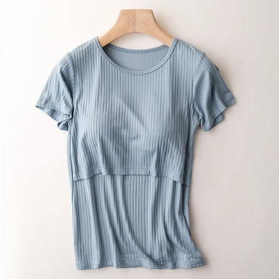 Tricou modal de vară pentru alăptare pentru femeile însărcinate, după naștere, mamii acasă, haine pentru mamă de maternitate, mărimea plus 3XL