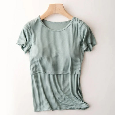 Tricou modal de vară pentru alăptare pentru femeile însărcinate, după naștere, mamii acasă, haine pentru mamă de maternitate, mărimea plus 3XL