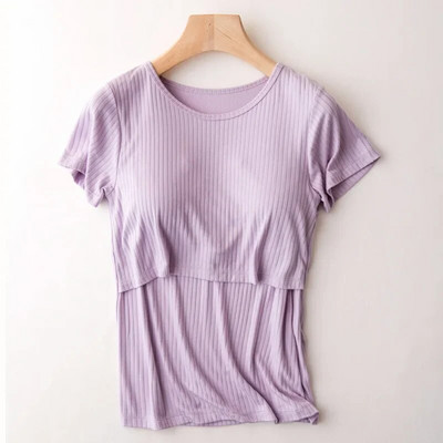 Tricou modal de vară pentru alăptare pentru femeile însărcinate, după naștere, mamii acasă, haine pentru mamă de maternitate, mărimea plus 3XL