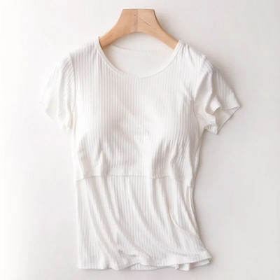 Tricou modal de vară pentru alăptare pentru femeile însărcinate, după naștere, mamii acasă, haine pentru mamă de maternitate, mărimea plus 3XL