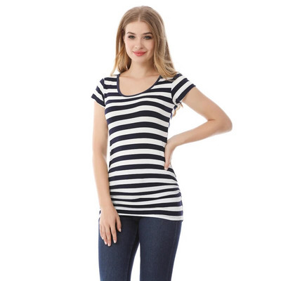 Emotion Moms Vară Tricou însărcinată Topuri de maternitate Cămașă mărime mare Haine de culoare uni Angro 2 buc per lot Transport gratuit