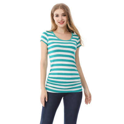 Emotion Moms Vară Tricou însărcinată Topuri de maternitate Cămașă mărime mare Haine de culoare uni Angro 2 buc per lot Transport gratuit