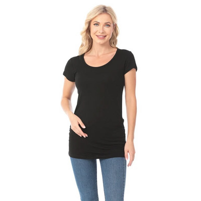 Emotion Moms Vară Tricou însărcinată Topuri de maternitate Cămașă mărime mare Haine de culoare uni Angro 2 buc per lot Transport gratuit