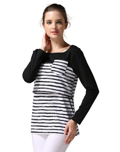 Emotion Moms Haine de vară de maternitate Topuri pentru alăptare cu mâneci scurte Tricouri pentru alăptare pentru femei însărcinate