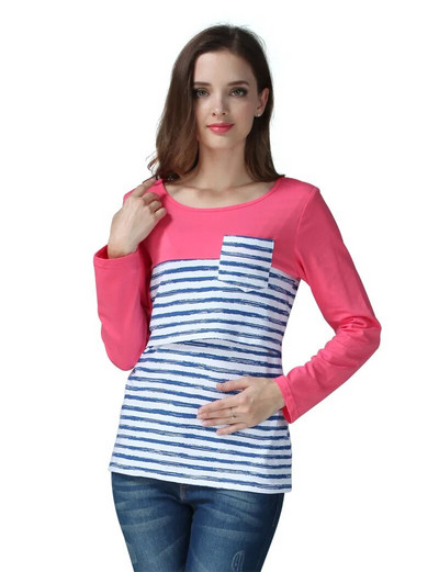 Emotion Moms Haine de vară de maternitate Topuri pentru alăptare cu mâneci scurte Tricouri pentru alăptare pentru femei însărcinate