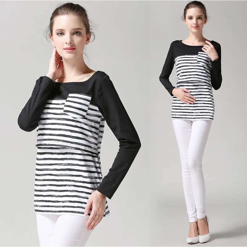 Emotion Moms Haine de vară de maternitate Topuri pentru alăptare cu mâneci scurte Tricouri pentru alăptare pentru femei însărcinate