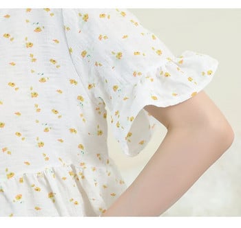 Летни широки модни ризи за бременни Големи размери Горнища и тениски на цветя за бременни жени с изпъкнали ръкави Бременни дрехи на едро