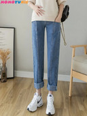 îmbrăcăminte pantaloni de maternitate haine de sarcină femei gravide blugi cu talie elastică grossesse femei pantaloni harem din denim pantaloni