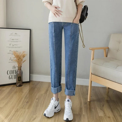 îmbrăcăminte pantaloni de maternitate haine de sarcină femei gravide blugi cu talie elastică grossesse femei pantaloni harem din denim pantaloni