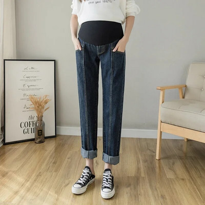 îmbrăcăminte pantaloni de maternitate haine de sarcină femei gravide blugi cu talie elastică grossesse femei pantaloni harem din denim pantaloni
