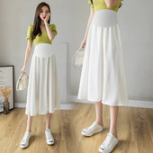Moda de primăvară, vară, rochie cu talie înaltă, cu burtă, pentru femei însărcinate, fuste lungi, lungi, pentru maternitate, din șifon, fuste pentru sarcină