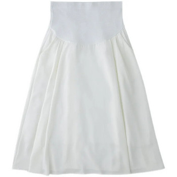 Пролетно-лятна модна рокля с висока талия на корема Поли за бременни жени Свободни дълги а-линии Шифонена пола за бременни Поли за бременни