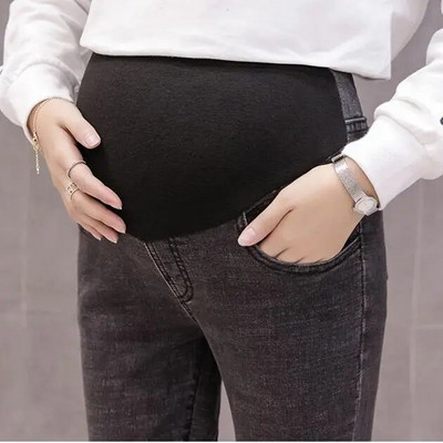 Pantaloni abdominali de sarcină Blugi Pantaloni de maternitate pentru femei însărcinate Haine Pantaloni cu talie înaltă Blugi evazați elastici largi