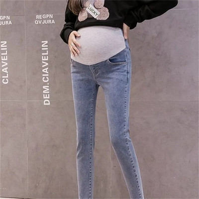 Pantaloni abdominali de sarcină Blugi Pantaloni de maternitate pentru femei însărcinate Haine Pantaloni cu talie înaltă Blugi evazați elastici largi