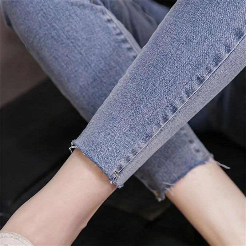 Pantaloni abdominali de sarcină Blugi Pantaloni de maternitate pentru femei însărcinate Haine Pantaloni cu talie înaltă Blugi evazați elastici largi