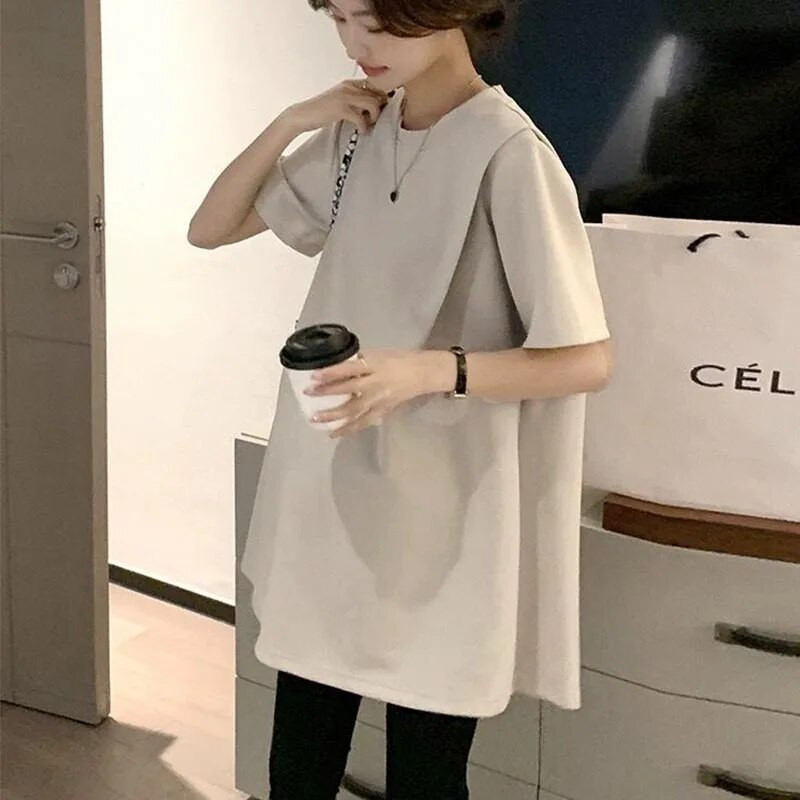 Tricou de vară de maternitate Îmbrăcăminte de sarcină Tricou cu mânecă scurtă cu imprimeu Haine de maternitate Tricou cu bump de desene animate pentru gravidă