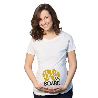 Atenție Bebeluș în curs de desfășurare Tricou amuzant de maternitate Tricou cu mânecă scurtă de mărime mare pentru sarcină Tricou casual pentru femeie însărcinată