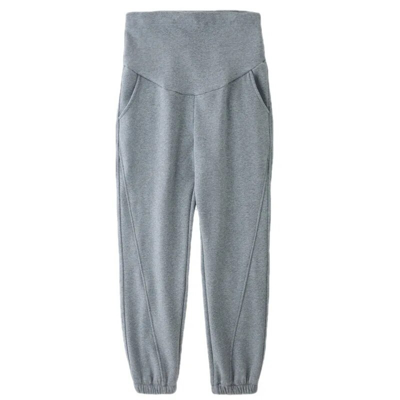 Motinystės antblauzdžiai rudeninės žiemos šiltos kelnės nėščioms Moterims Pastorinti vienspalviai Nėštumo rūbai Prilaikantys pilvą Kelnės