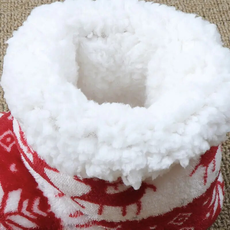 Χειμερινές γούνινες παντόφλες Γυναικείες ζεστές παντόφλες σπιτιού Λούτρινες σαγιονάρες Χριστουγεννιάτικες βαμβακερές εσωτερικού χώρου Παπούτσια πατώματος Παπούτσια Claquette Fourrure