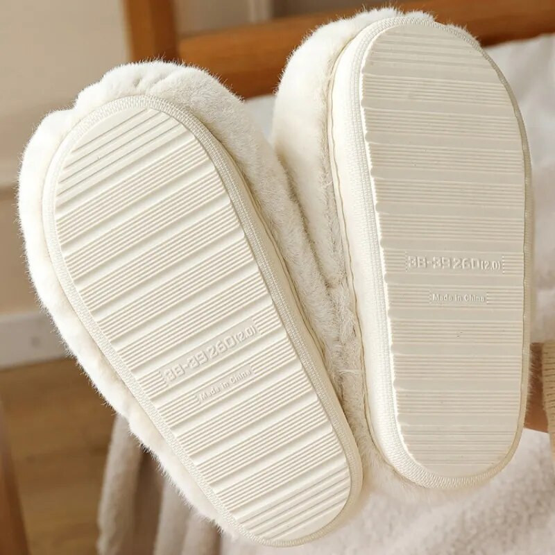 Pantofi de iarnă pentru podea de acasă pentru femeie Desene animat drăguț oițel îngroșat de pluș pantofi caldi din bumbac papuci din bumbac papuci cu blană caldă