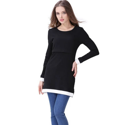 Μοδάτα ρούχα εγκυμοσύνης Μακρυμάνικα μπλουζάκια για θηλασμούς εγκυμοσύνης