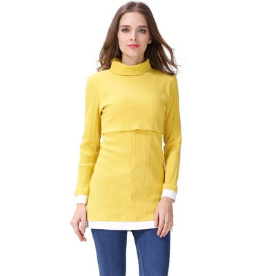 Μοδάτα ρούχα εγκυμοσύνης Μακρυμάνικα μπλουζάκια για θηλασμούς εγκυμοσύνης