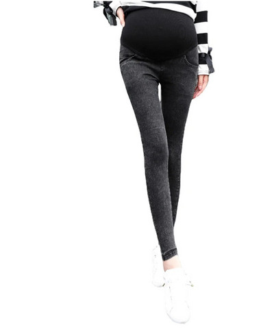 Kismama farmer Terhesség Skinny Nadrág Farmer Nadrág Rugalmas Terhes női Lábak Gyomor emelő nadrág Stretch farmer nadrág