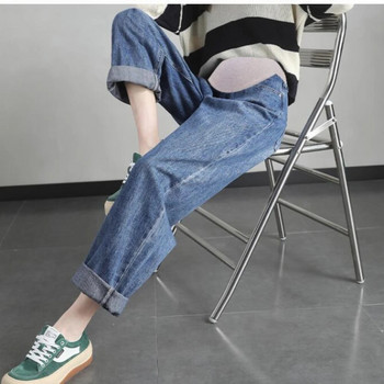 2023 Άνοιξη μόδα Stretch ίσιο τζιν Τζιν εγκυμοσύνης Ελαστική μέση κοιλιά Casual παντελόνι Ρούχα για έγκυες γυναίκες