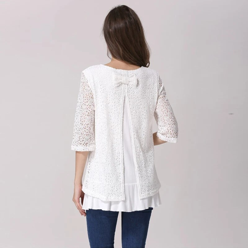 Érzelem anyukák új tavaszi ősz szoptató csipke póló kismama divat puha modális bélés szoptató felső terhes ruhák